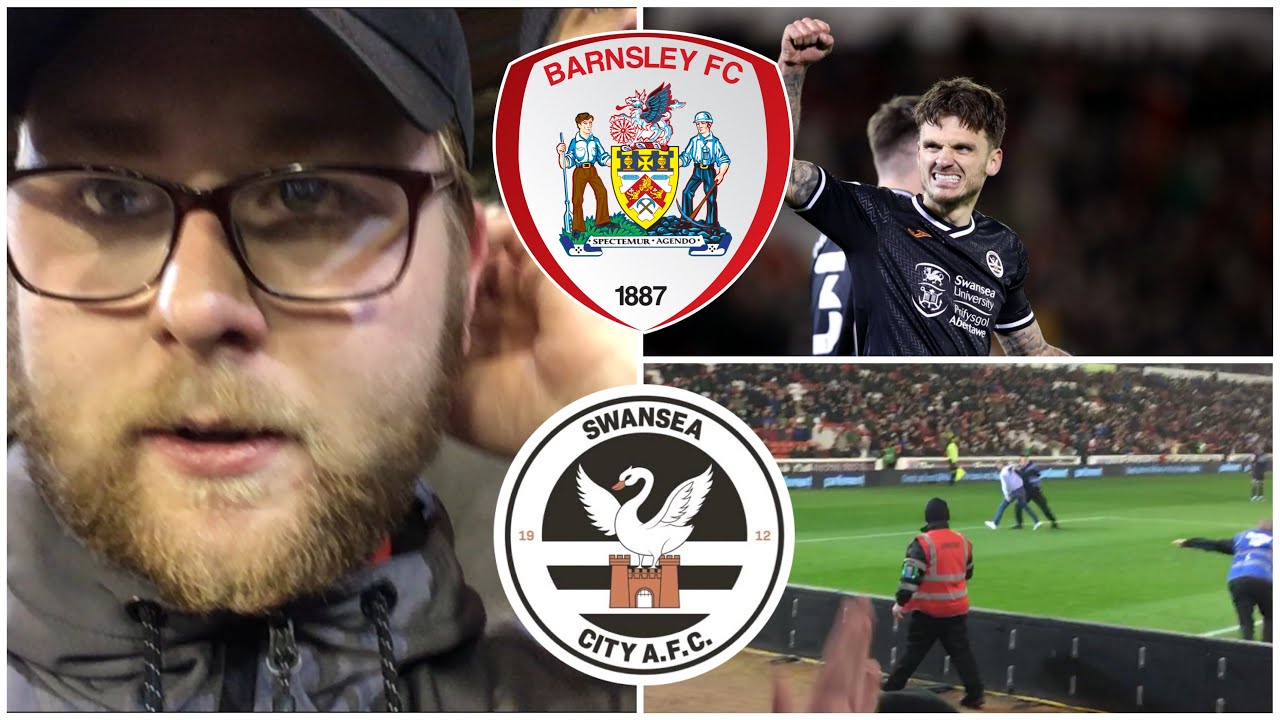 Barnsley 0 - 2 Swansea City | FANS GO WILD AS SWANS WIN IT LATE ON! | Match Vlog #59