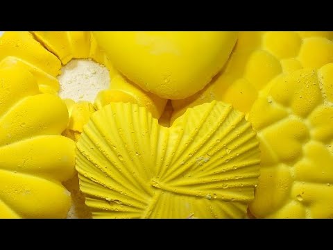 Crispy Soft Yellow gym chalk crushing | homemade jumbo reform ASMR ...