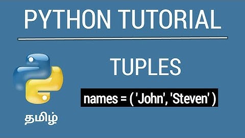 Python Tuples | Tamil Tutorial | iCoding