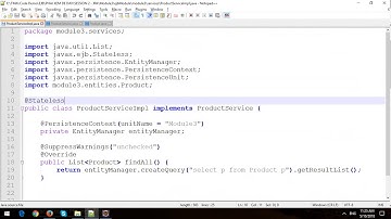 Read Data from Database with EJB 3 Persistence (JPA) in Eclipse and GlassFish Server
