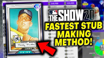 How to make FAST and EASY stubs in MLB The Show 20