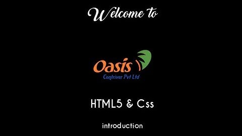 HTML5 & Css Chapter 1 : introduction
