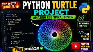 Python Turtle Graphics Project for Beginners 🚀 Making A Beautiful Python Turtle Graphics Turtle Turtlegraphics Python Pydroid3 Py3