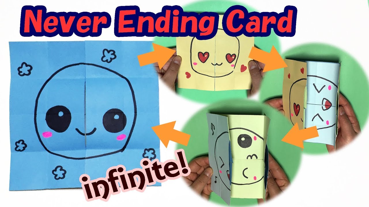 Endless Card Craft Easy Never Ending Card Tutorial | Endress Card Making Idea | Infinite ...