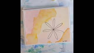 spirograph & watercolor note cards