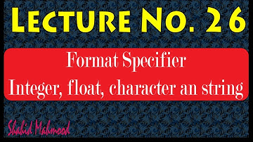 Format Specifier || Integer, character, string  and Floating point format specifier In C Language