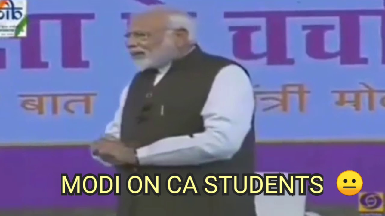 PM MODI ON CA STUDENTS