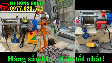 Tời đa năng kết hợp cẩu xoay 360 độ.Tời xây dựng lắp điều khiển từ xa.Tời mặt đất tốc độ nhanh !