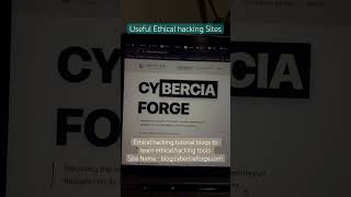 Ethical hacking sites to learn ethical hacking for free #cybersecurity #EthicalHacking