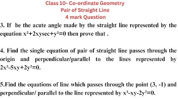 Co-Ordinate Geometry | Class 10 | Pair of Straight Line Part 12 | In Nepali