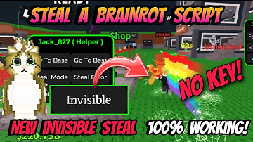 Steal A Brainrot Script *NO KEY* - New Invisible Steal 100% Working + Anti Hit (BEST METHOD)
