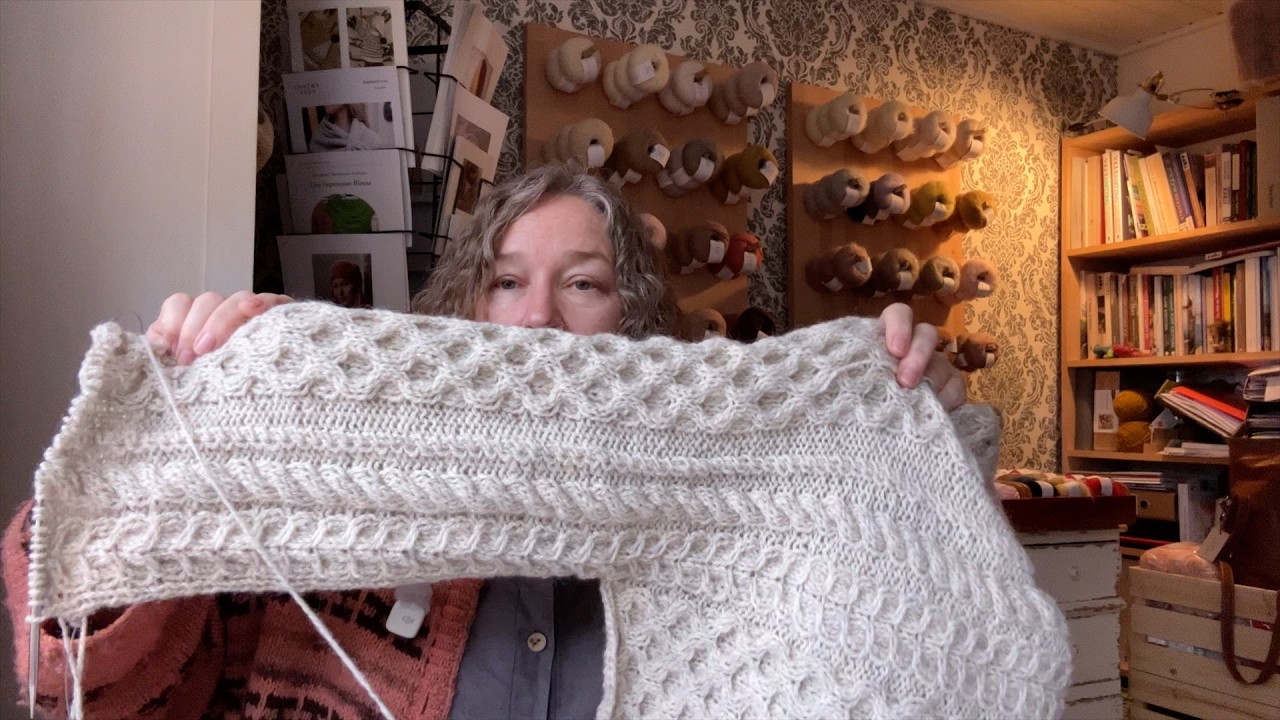 Überstricken #113 - Ljungan Tuch, Lun Merino von Rauma, Auspacken & Zopfpulli-Katastrophe