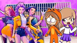 We escaped from the K-POP WARRIORS PRISON in Roblox with Lyna!! screenshot 5