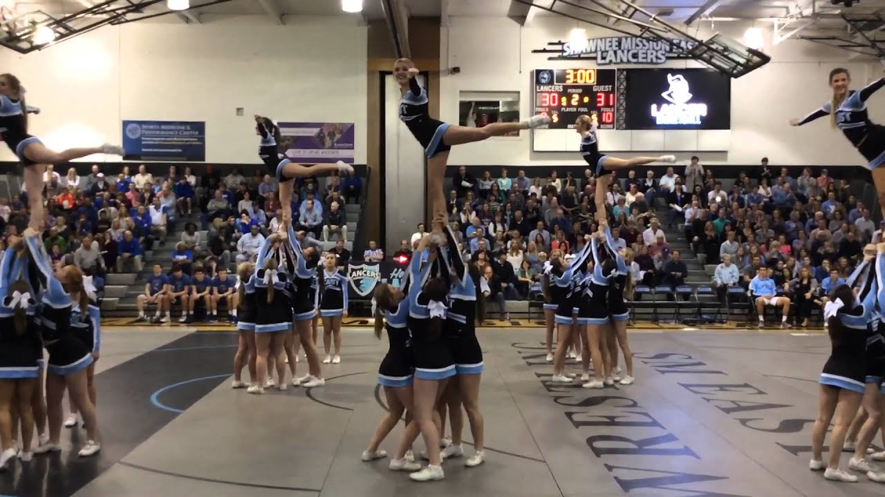 SME Cheer: Comp Routine @ SME v Rockhurst - YouTube