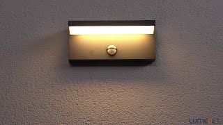 Outdoor LED wall light with motion sensor 2x4.5W 3000K 1000lm IP44 30000h (Philips myGarden Bustan)