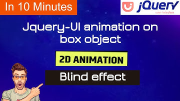 coding jquery UI animation blind effect on box object | jquery  blind-effect |animate blind|jqueryUI