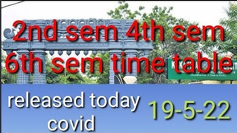 Ku degree 2nd sem 4th sem 6th sem Time Table Released 2022/ku official notification released 2022///