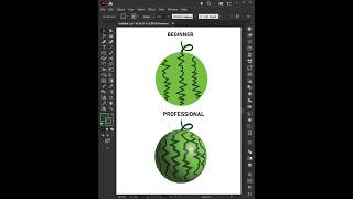 Illustrator tutorial 2026 - Tips for How to Create Realistic 3D Watermelon 🍉 #illustrator #tutorial