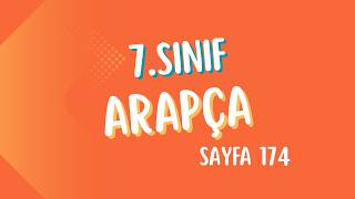 7.Sınıf Arapça Sayfa 174