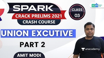 Spark | UPSC CSE/IAS Prelims 2021 | Union Executives Part 2 | Indian Polity | Amit Modi