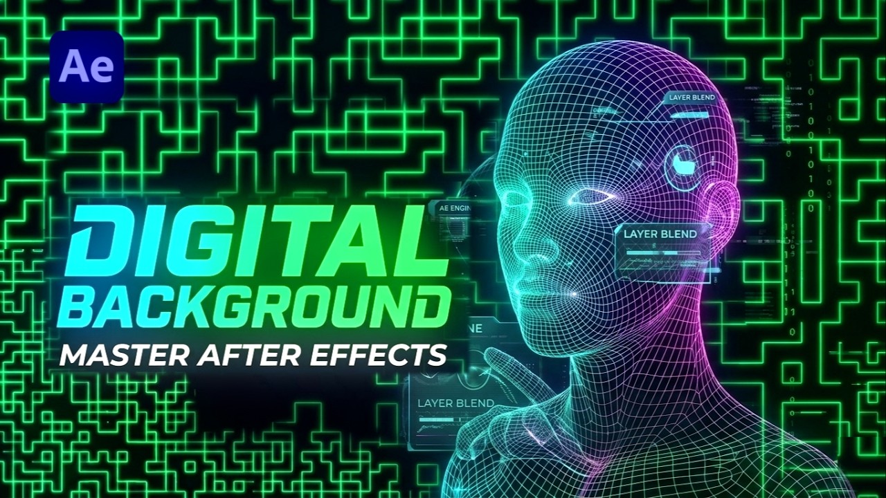 Digital Background Animation - After Effects Tutorial - YouTube