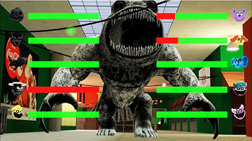 Zoonomaly MONSTERS vs Poppy Playtime Chapter 4 SMILING CRITTERS animation with HEALTHBARS