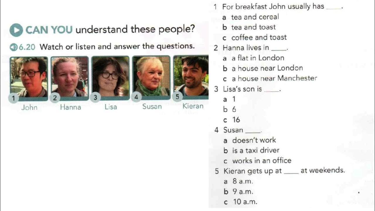 English File beginner 4th edition SB_6.20 - YouTube