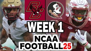 Boston College at Florida State - Week 1 Simulation (2024 Rosters for NCAA 14)