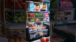 The most satisfying 50 seconds of Fridge organization 🤤🍇 #fridge #fridgeorganization #healthy