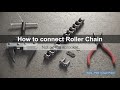 How to connect tsubaki roller chain that is not on a sprocket