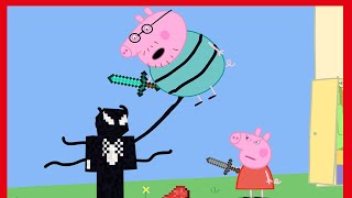 Peppa VS zombie venom in minecraft