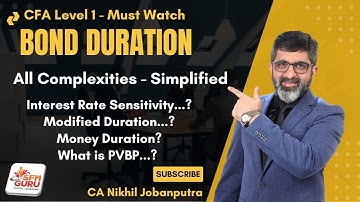 Bond Duration Simplified: Macaulay, Modified, Money Duration & PVBP | CFA Level 1 (Must Watch)