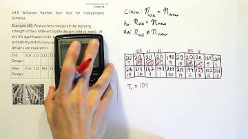 Performing a Wilcoxon Rank Sum Test in Nonparametric Statistics, Example 186