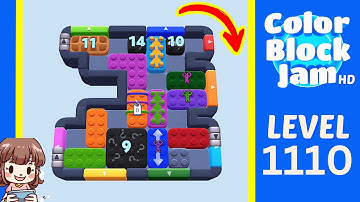Color Block Jam Level 1110 Solution Walkthrough