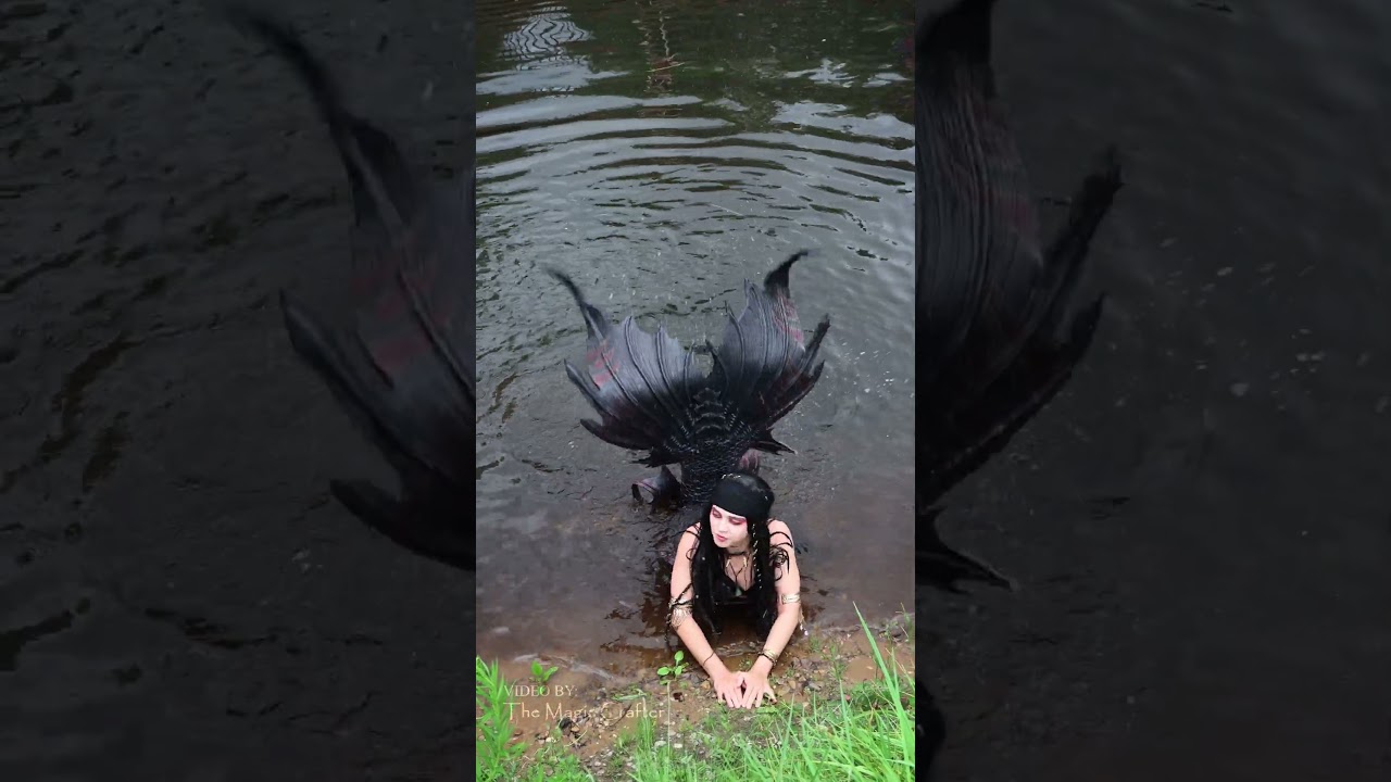 Mermaid squeaks (after hitting herself with her tail) 