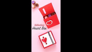 DIY Valentine Heart Box | Valentines Day Gift Ideas | Greeting Card (1-minute video)