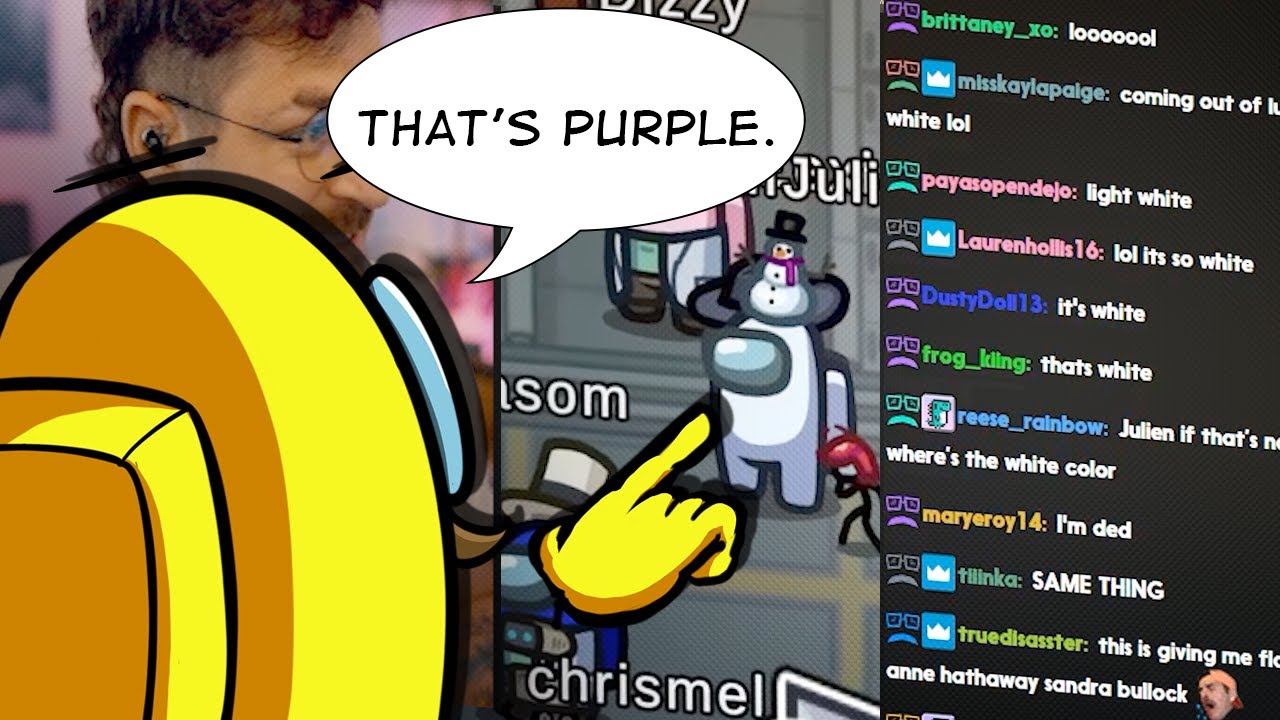 julien doesn't know colors in among us YouTube