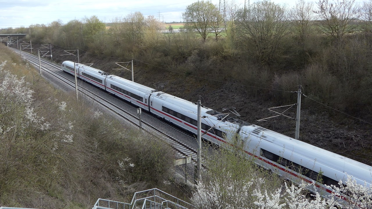 ICE 3 (BR 407) 250 Km/h @ Pulverdinger Tunnel 4K