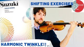 Harmonic Twinkle - preparation for shifting and playing harmonics - Book 2-3
