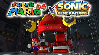 Super Mario 64 in Sonic Generations - Beating Death Egg Robot (S Rank)