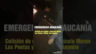1 fallecido y 1 lesionado colisión de camión y automóvil, los Poetas y Matta