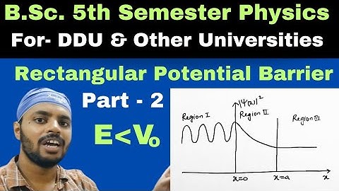 Rectangular Potential Barrier|Part 2|Q.M.|Unit 4|Lec 6|BSc|Physics|5th Semester|DDU|All Universities
