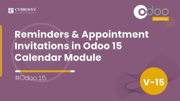 How to Configure Reminders & Appointment Invitations in Odoo 15 Calendar |Odoo 15 Enterprise Edition