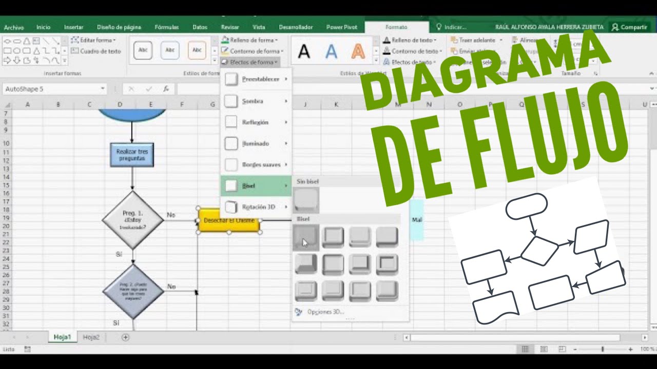 ?Cómo hacer un DIAGRAMA DE FLUJO ? en EXCEL - YouTube