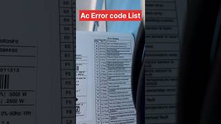 Carrier inverter ac error code list #carrieracerror