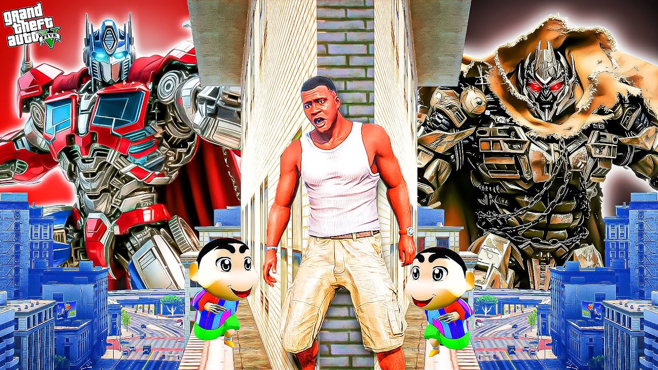 Optimus Prime Red Gang VS Megatron Black Gang play HIDE AND KILL with Transformers In Gta 5