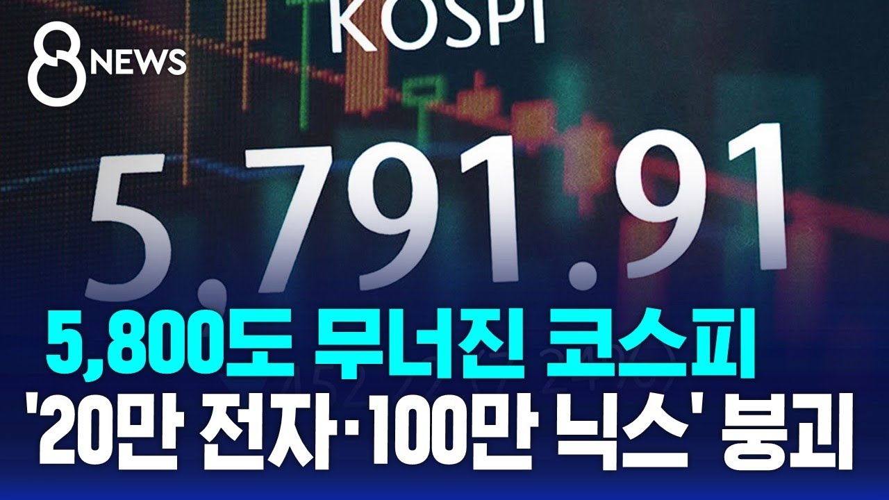 5,800도 무너진 코스피…'20만 전자·100만 닉스' 붕괴 / SBS 8뉴스