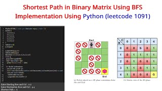 Python | Shortest Path in Binary Matrix | Shortest Path in BFS | Leetcode 1091