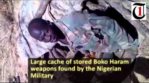 VIDEO: Large cache of stored Boko Haram weapons found by the Nigerian Army