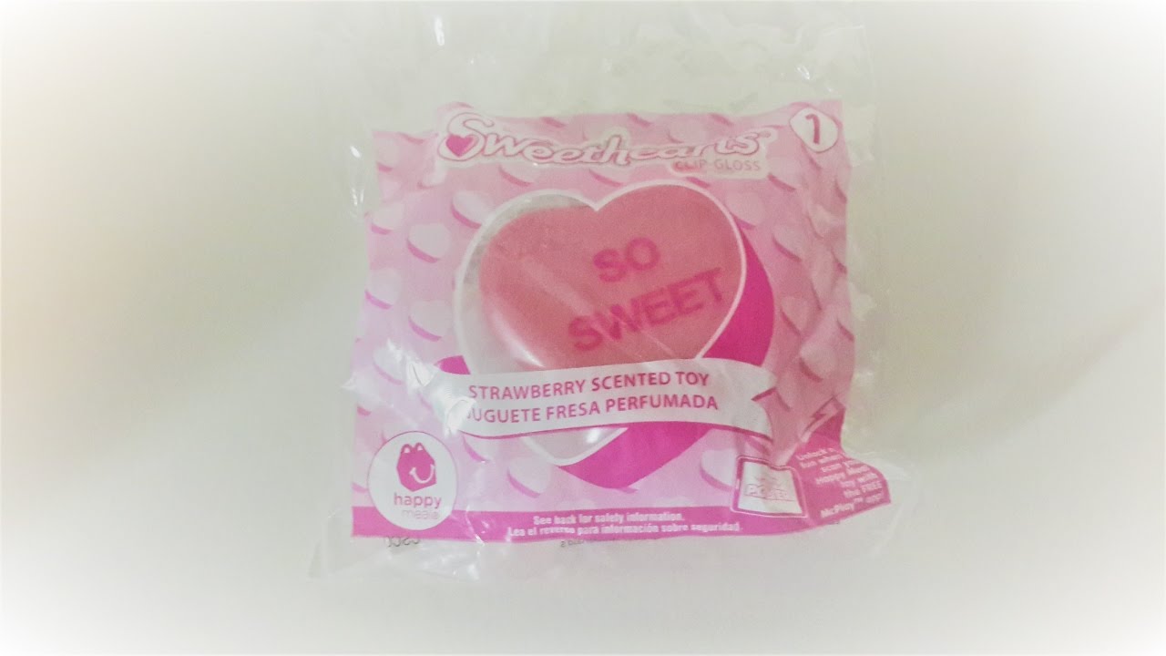 Sweethearts Toy #1 Strawberry Scented SO SWEET Clip Gloss Mcdonalds 2017 Happy Meal Toys mcdonalds phone number